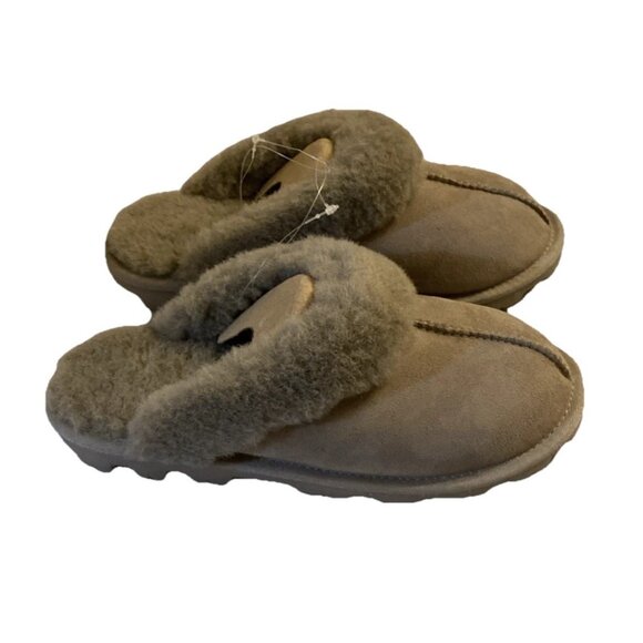 Ladies Sheepskin Suede Slippers Sz 8 Drizzle Sherpa Indoor/Outdoor - Picture 7 of 9